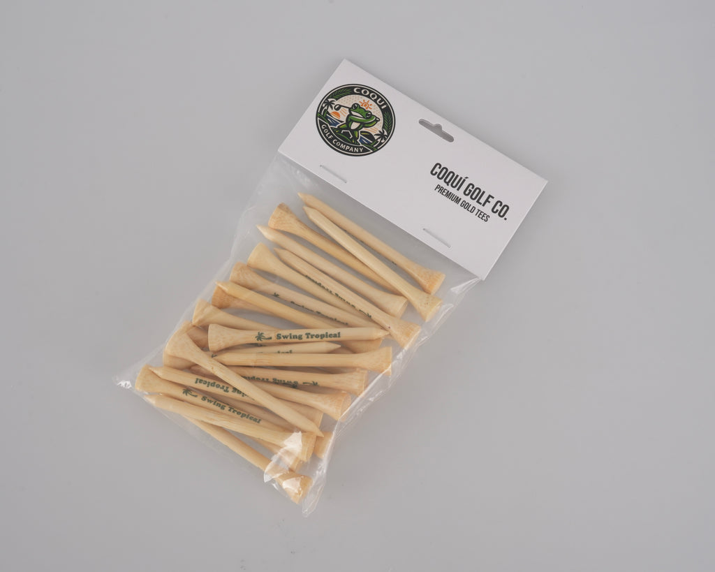 Coquí Golf Swing Tropical Bamboo Tees, 25 Pack